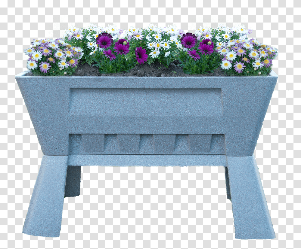 Garden Easi Planter Box In Stone Marble Pansy, Potted Plant, Vase, Jar, Pottery Transparent Png