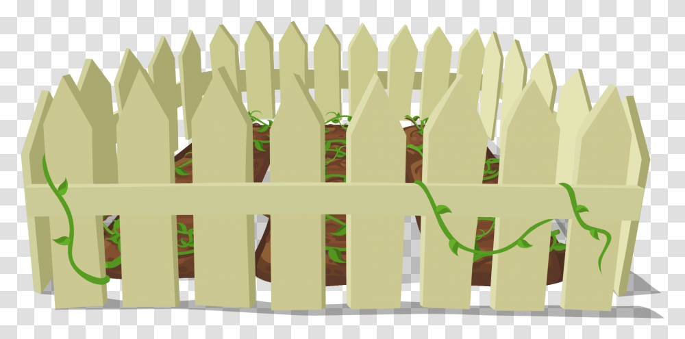 Garden Enclosed Fence Vector Drawing Fencing The Garden Clipart, Picket Transparent Png