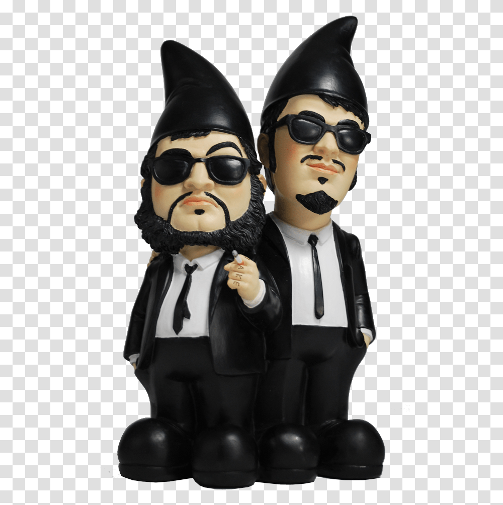Garden Gnome The Blues Brothers Gardening Gnome Cool Gnomes, Sunglasses, Accessories, Tie, Figurine Transparent Png