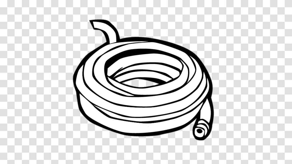 Garden Hose Black And White Clipart Transparent Png