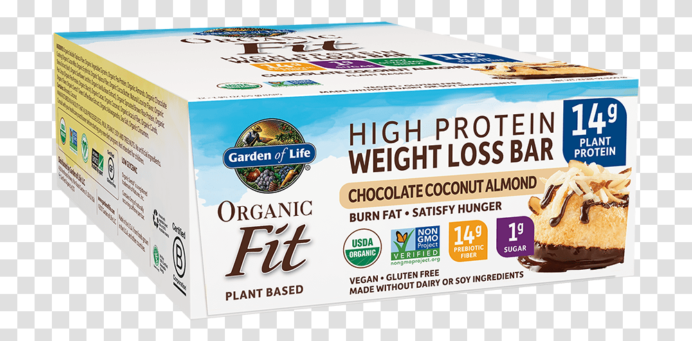 Garden Of Life Organic Fit Bar Chocolate Coconut Almond Garden Of Life S Mores Bar, Flyer, Advertisement, Food, Label Transparent Png
