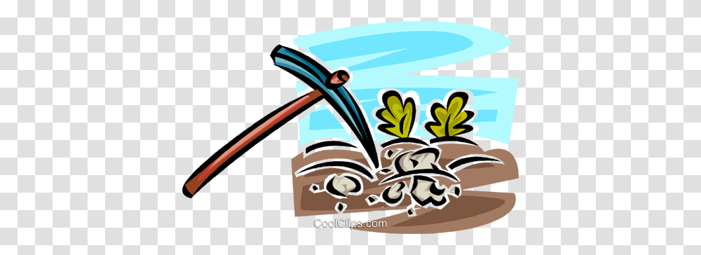 Garden Pick Royalty Free Vector Clip Art Illustration, Outdoors, Sink Faucet, Hammer, Tool Transparent Png