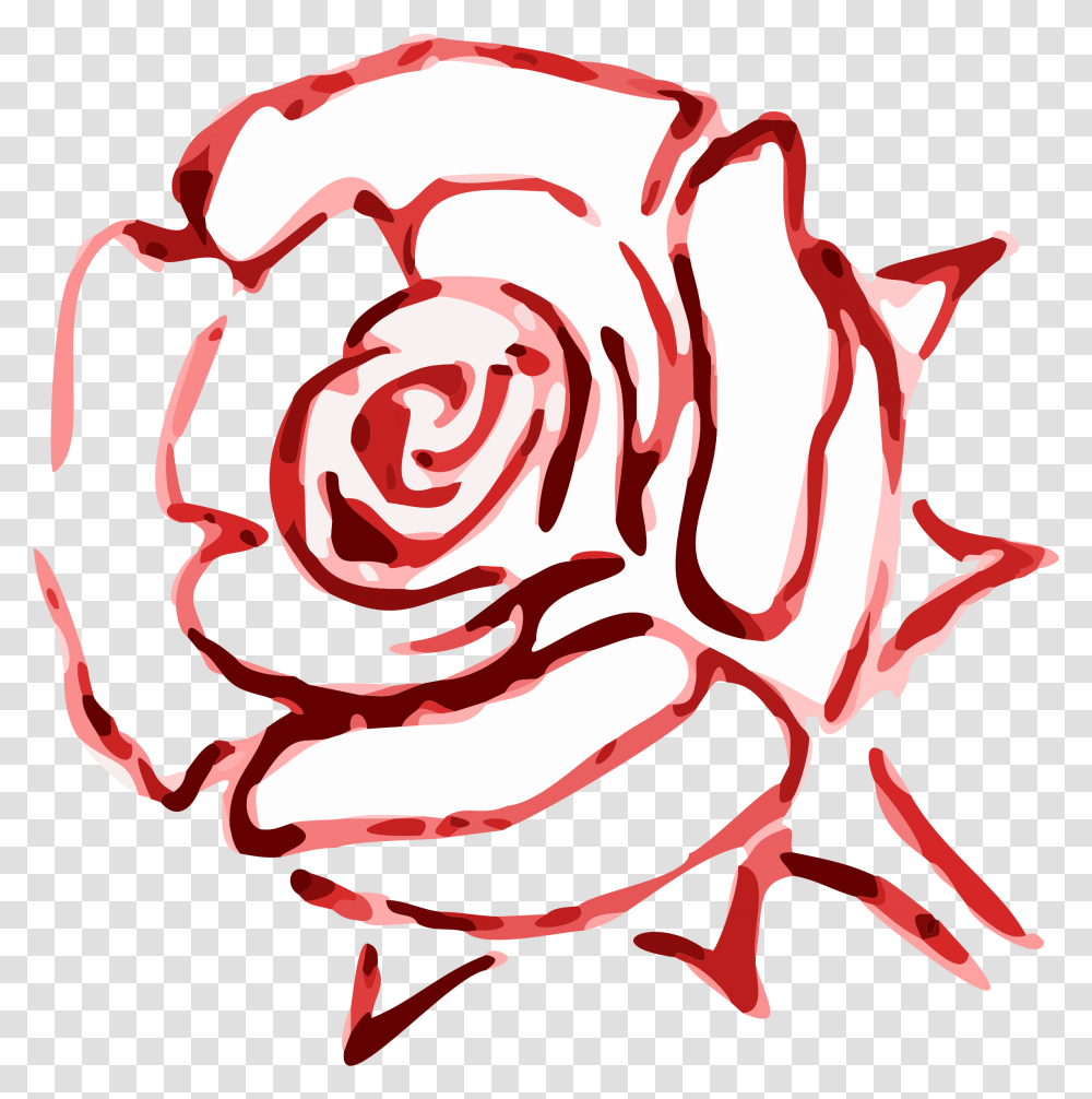 Garden Roses Cut Flowers Red Red Rose Outline Clipart, Plant, Blossom, Ketchup, Food Transparent Png