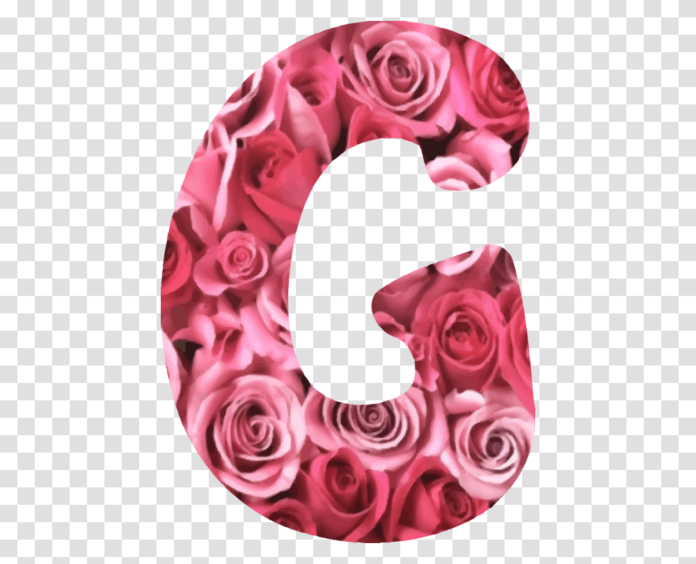 Garden Roses Flower Letter Alphabet, Floral Design, Pattern Transparent Png