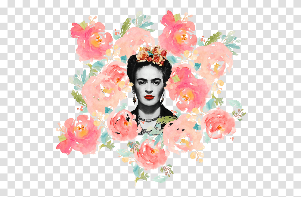 Garden Roses Frida Kahlo Vector, Floral Design, Pattern Transparent Png