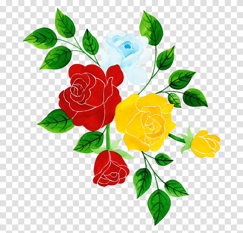 Garden Roses, Floral Design, Pattern Transparent Png