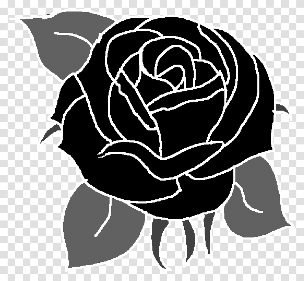 Garden Roses Illustration, Stencil, Drawing Transparent Png