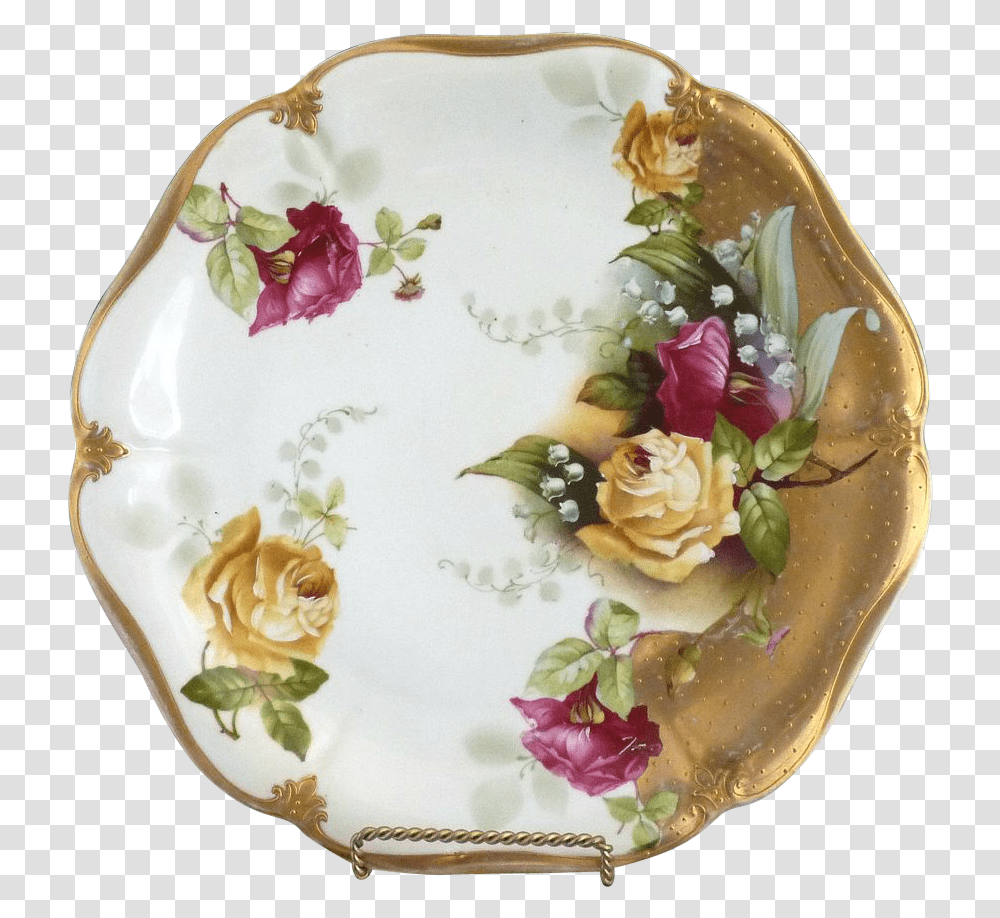 Garden Roses, Porcelain, Pottery, Birthday Cake Transparent Png