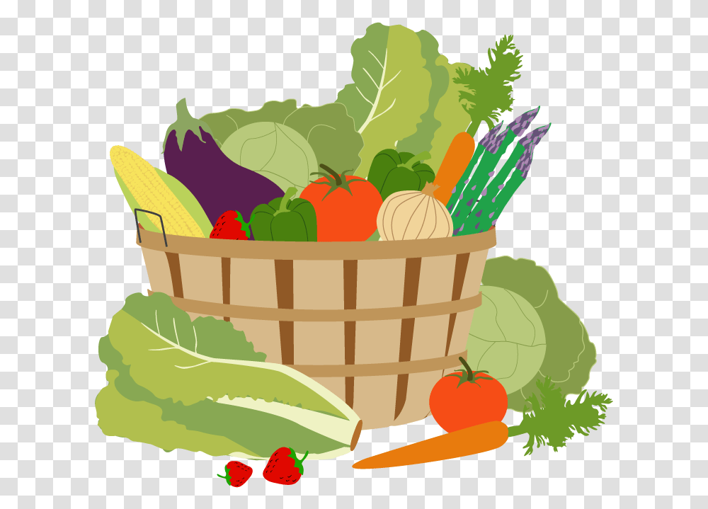 Garden Vector Vegetable Vegetable Garden Clipart, Basket, Plant, Food, Shopping Basket Transparent Png