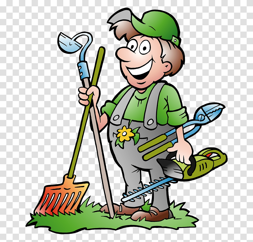 Gardener Clipart Organic Farming Gardener Clipart, Person, Human, Broom, Cleaning Transparent Png