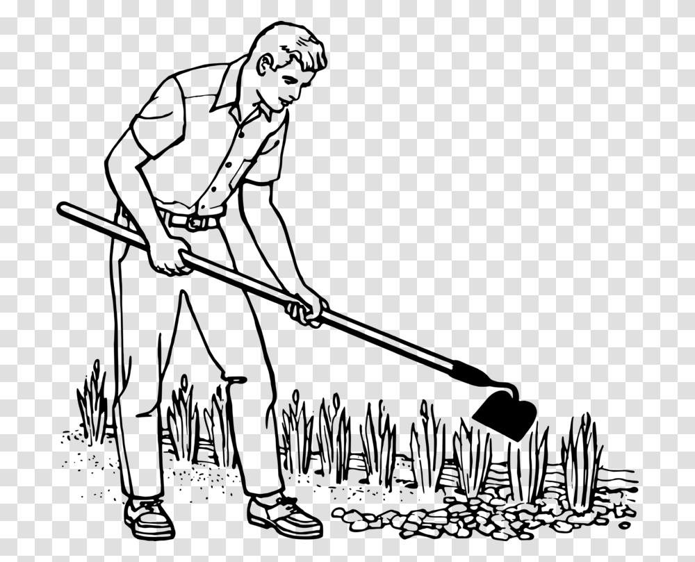 Gardening Gardener Drawing Horticulture Man With The Hoe Drawing, Gray, World Of Warcraft Transparent Png
