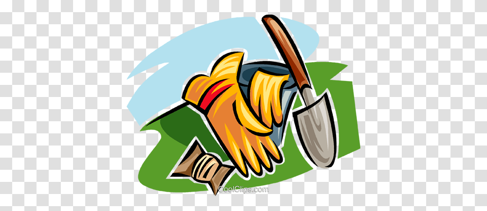 Gardening Gloves And Gardening Spade Royalty Free Vector Clip Art, Tool, Cleaning Transparent Png