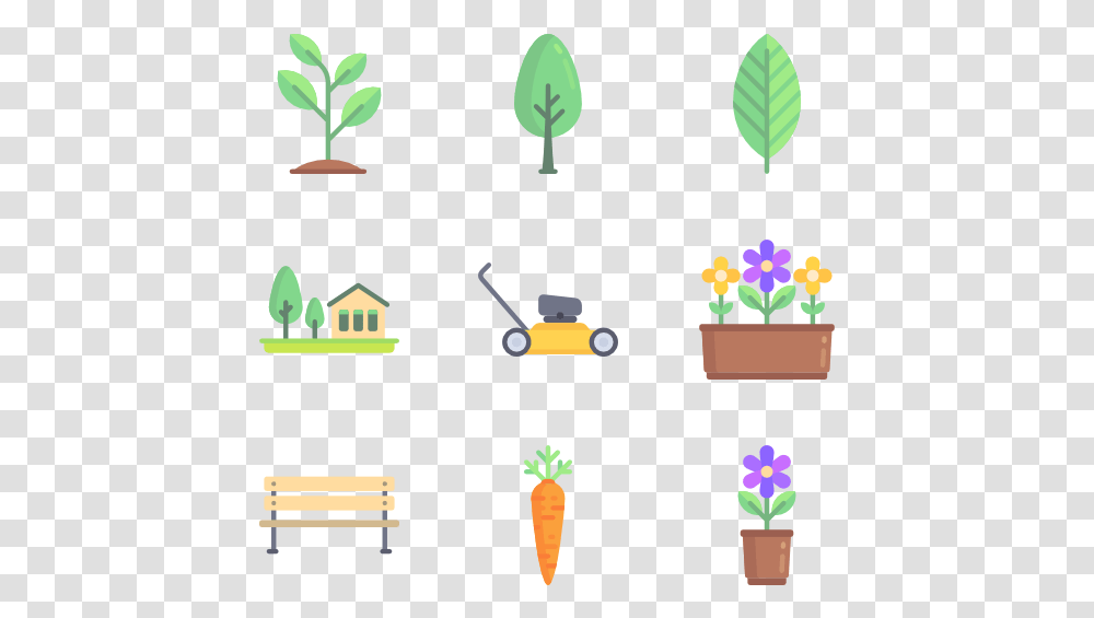 Gardening Icon With Background, Plant, Potted Plant, Vase, Jar Transparent Png
