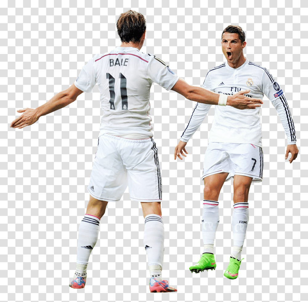 Gareth Bale Amp Cristiano Ronaldo Render, Person, People, Shorts Transparent Png