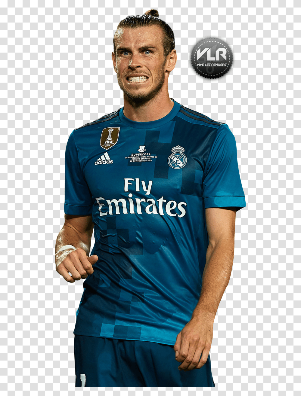Gareth Bale By Vivelesrendersfr Clipart Image Soccer Player, Apparel, Shirt, Person Transparent Png