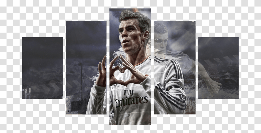 Gareth Bale Gareth Bale King, Person, Collage, Poster, Advertisement Transparent Png