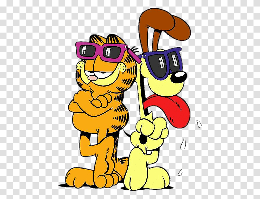 Garfield And Odie Cartoon Garfield And Odie, Sunglasses, Hand Transparent Png