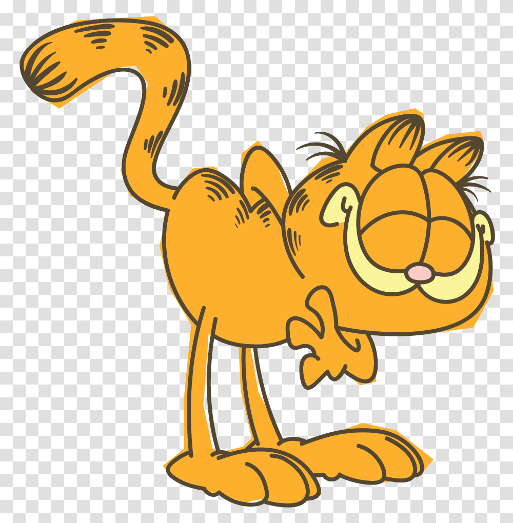 Garfield Line Messaging Sticker Animal Figure, Hammer, Tool, Dragon Transparent Png