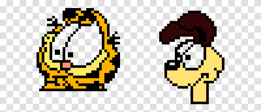 Garfield Pixel Art, Pac Man, Minecraft Transparent Png