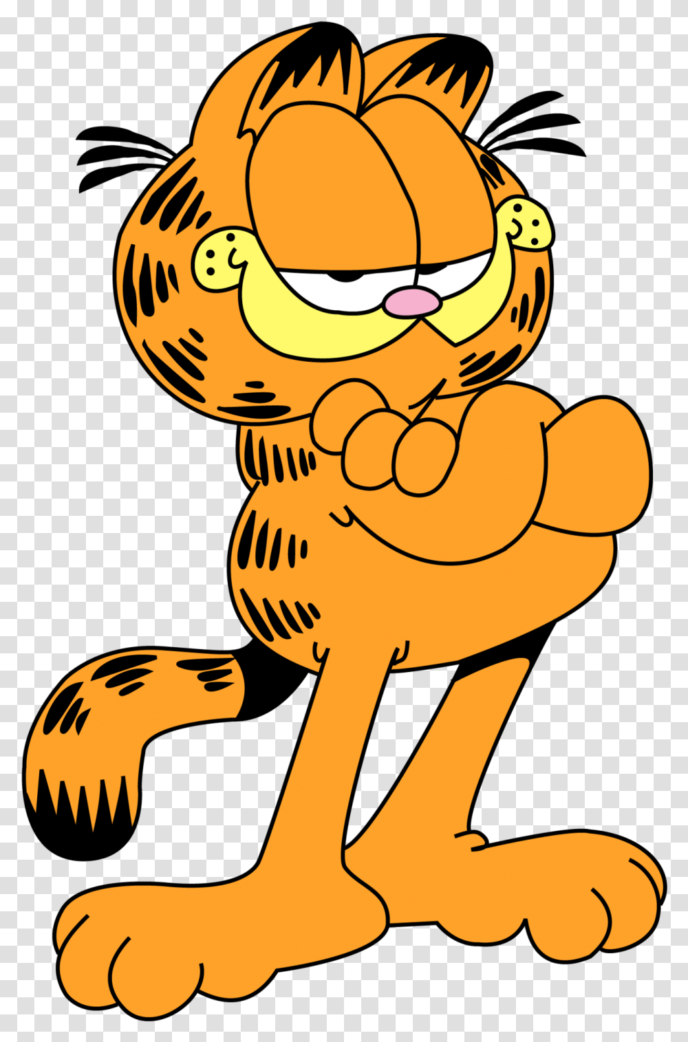 Garfield Proud Garfield, Hand, Label, Fist Transparent Png