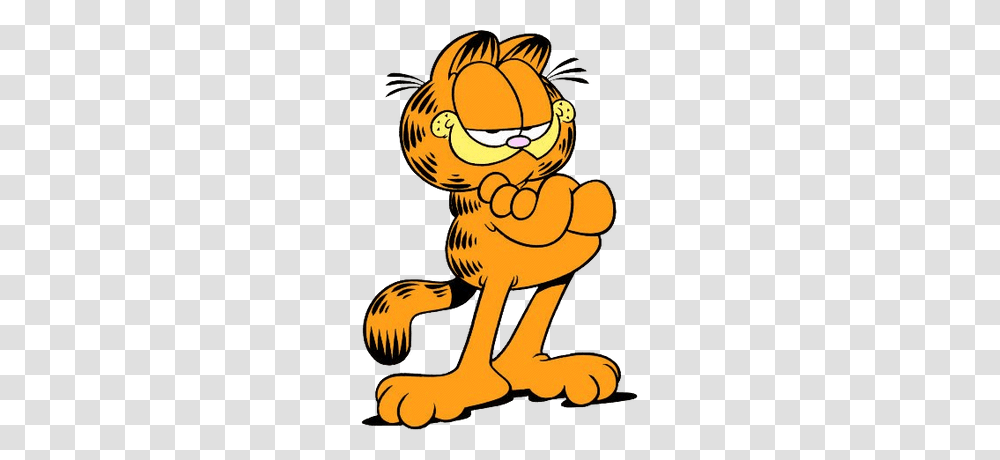 Garfield Standing, Animal, Mammal, Hand, Bird Transparent Png