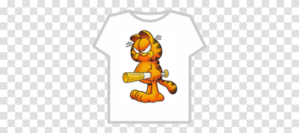 Garfield With A Baseball Bat Roblox Garfield With Bat, Clothing, Apparel, Text, Number Transparent Png