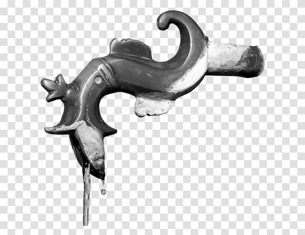Gargoyle Bronze Head Sculpture Metal Water Jet Handgun, Hammer, Tool, Hook Transparent Png