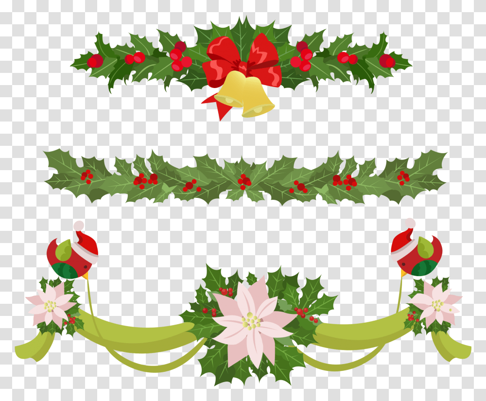 Garland Christmas Euclidean Vector Clip Christmas Wreath Vector, Graphics, Art, Floral Design, Pattern Transparent Png