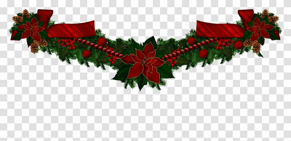 Garland Christmas Wreaths Christmas Swags Holiday, Floral Design, Pattern Transparent Png