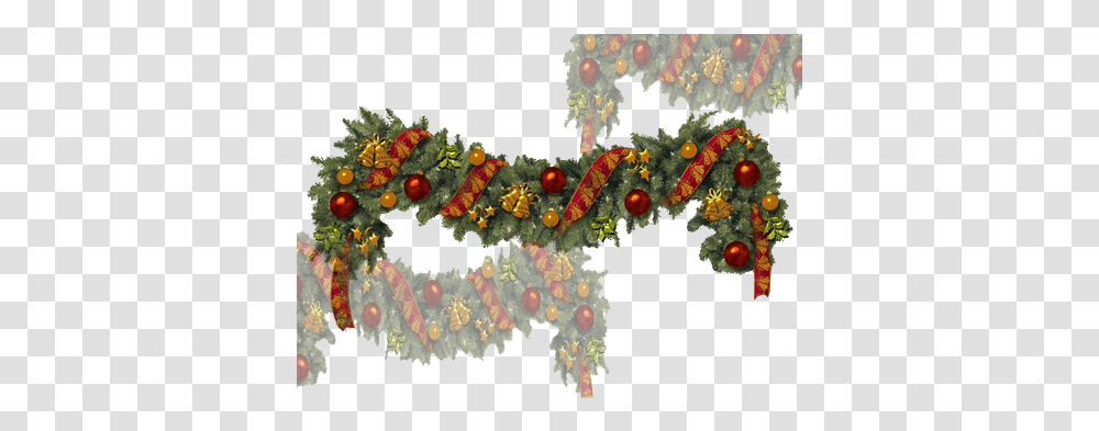 Garland Free Download Arts Christmas Decor For Garlands, Ornament, Plant, Tree, Pattern Transparent Png