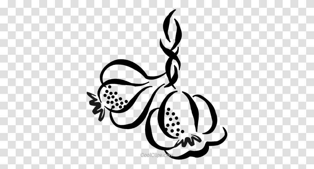 Garlic Cloves Royalty Free Vector Clip Art Illustration, Stencil, Pattern, Drawing Transparent Png
