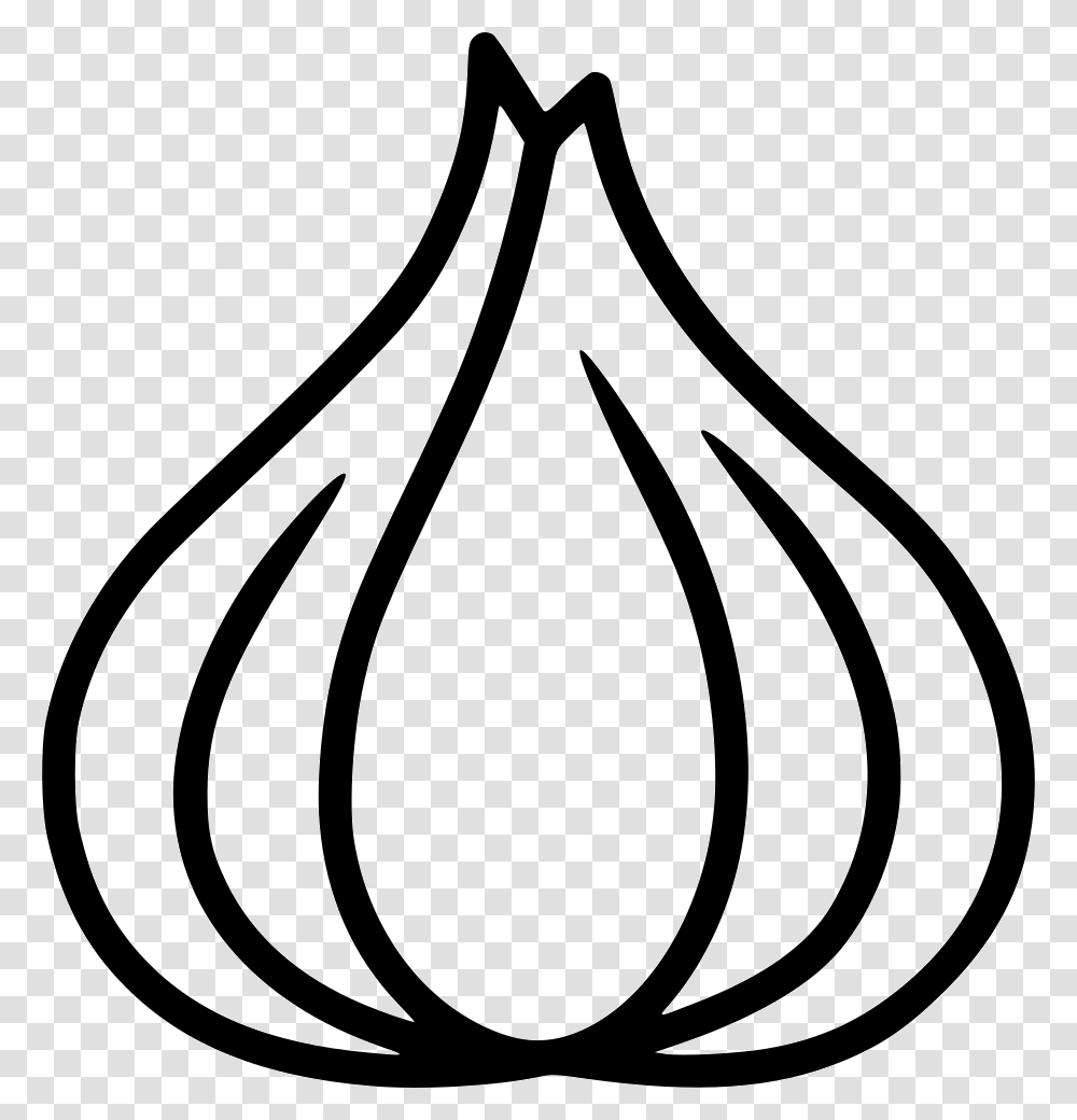 Garlic Garlic Icon, Stencil, Pattern, Indoors, Label Transparent Png