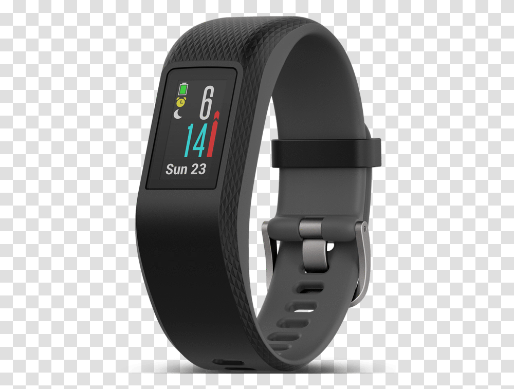 Garmin Activity Monitors Slate Smallmedium Garmin Vivosport Smart Activity Tracker, Wristwatch, Digital Watch Transparent Png