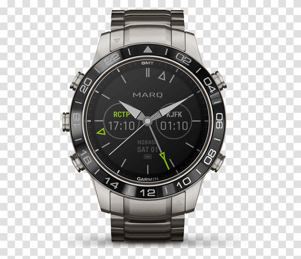 Garmin Marq Aviator Mm, Wristwatch, Digital Watch Transparent Png