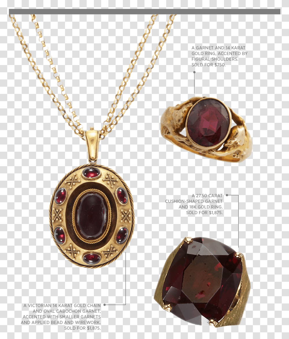Garnet Locket, Pendant, Accessories, Accessory, Jewelry Transparent Png