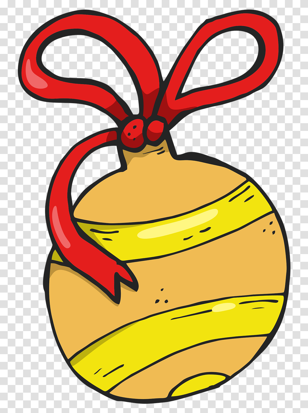 Garnish Christmas Ball Happy, Banana, Fruit, Plant, Food Transparent Png