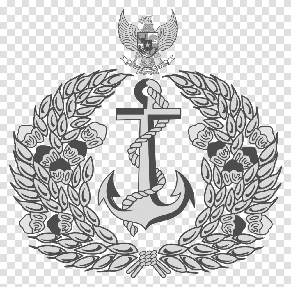 Garuda Pancasila Indonesian Navy Logo, Anchor, Hook, Emblem Transparent Png