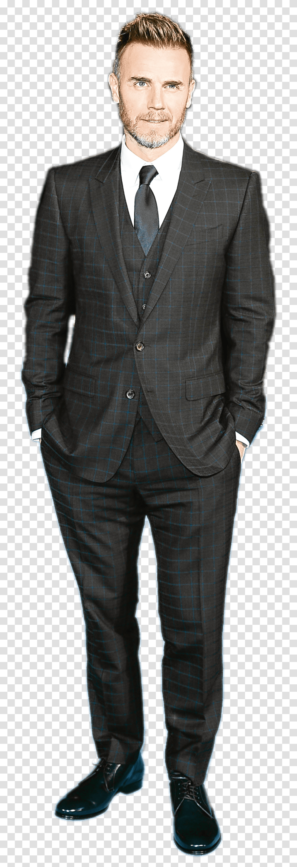 Gary Barlow Full Size Comfort Fit Suit, Overcoat, Person, Man Transparent Png