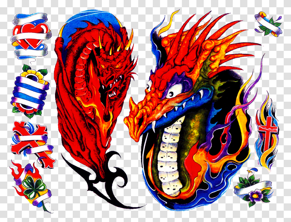Gary Davis Tattoo Flash, Dragon Transparent Png
