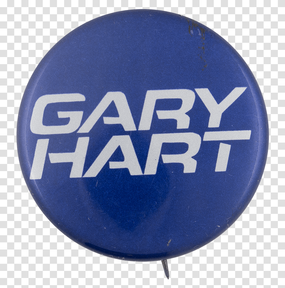 Gary Hart Blue Political Button Museum Hard, Logo, Trademark, Sphere Transparent Png