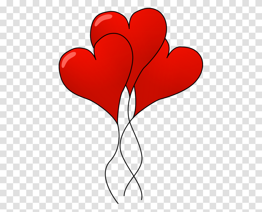 Gas Balloon Valentines Day Heart Red Transparent Png