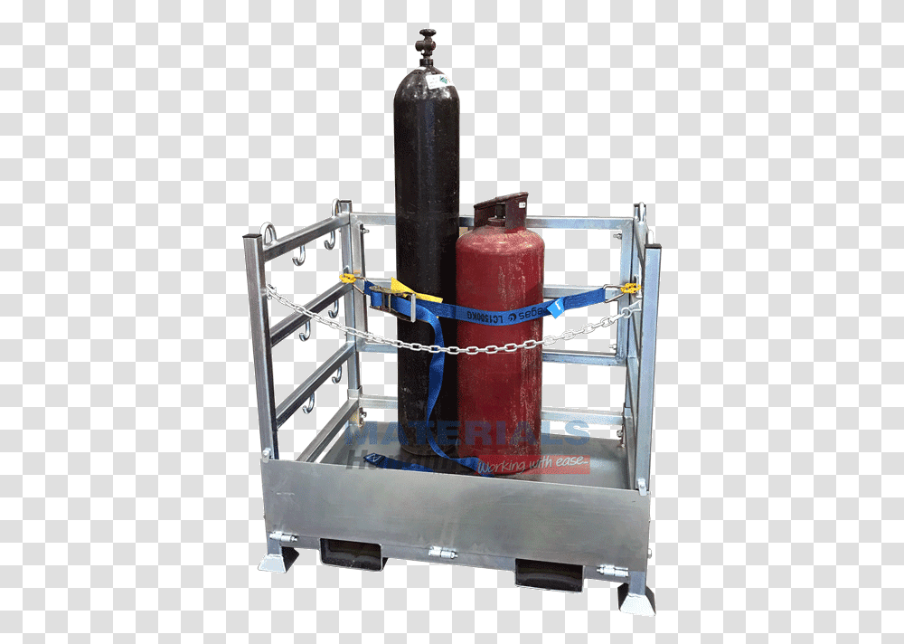 Gas Cylinder Stillage Cage Machine, Truck, Vehicle, Transportation, Weapon Transparent Png