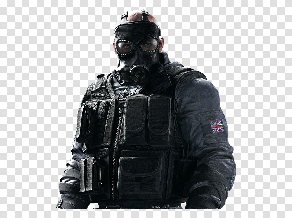 Gas Mask Rainbow Six Siege Operator, Person, Human, Jacket, Coat Transparent Png