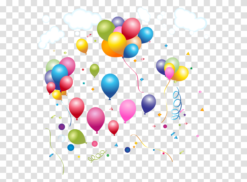 Gas Matter Clipart Festive Balloon Background, Confetti, Paper Transparent Png
