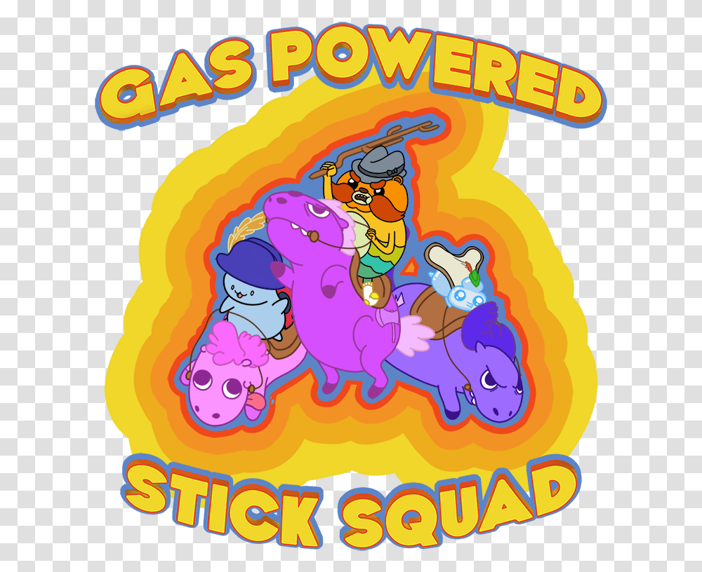 Gas Powered Stick Squad Cartoon, Crowd, Poster, Advertisement, Parade Transparent Png