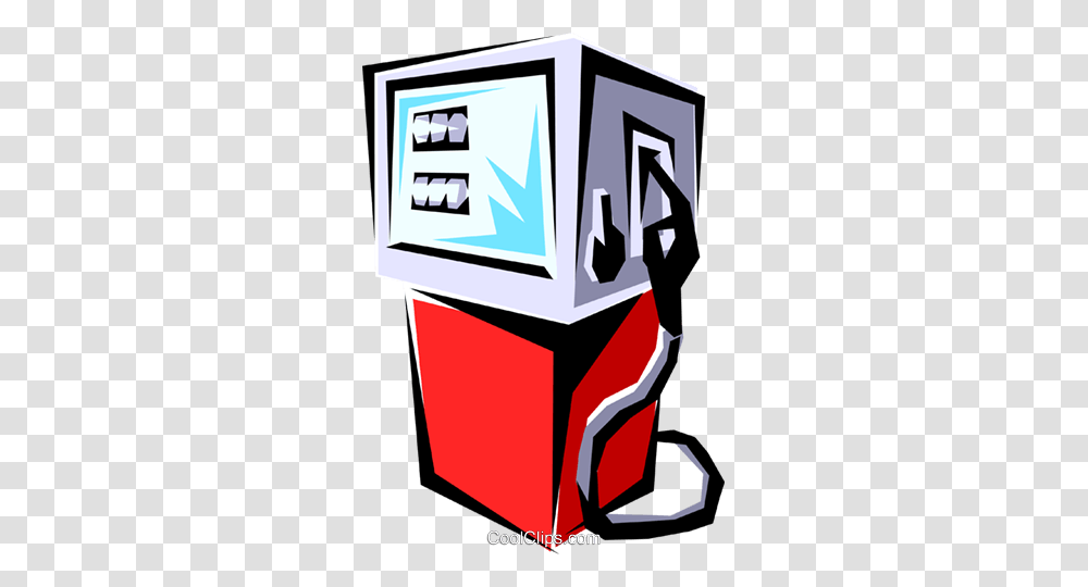 Gas Pump Royalty Free Vector Clip Art Illustration, Machine, Petrol, Gas Station Transparent Png