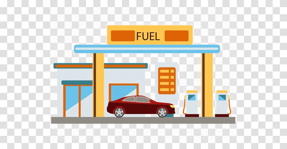 Gas Station, Machine, Car, Vehicle, Transportation Transparent Png