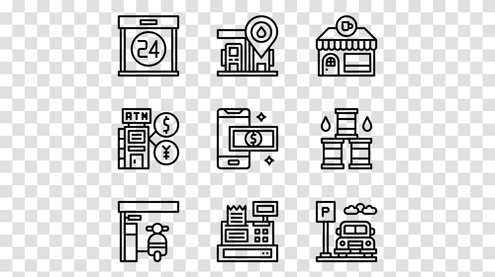 Gas Station Project Management Vector Icon, Gray, World Of Warcraft Transparent Png