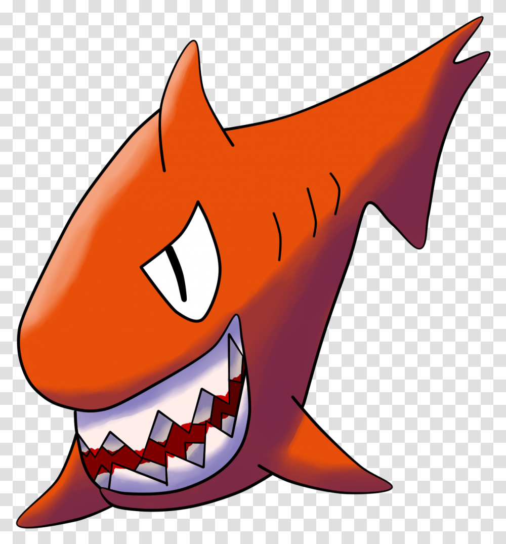 Gash Orange Shark Clipart, Sea Life, Fish, Animal, Great White Shark Transparent Png