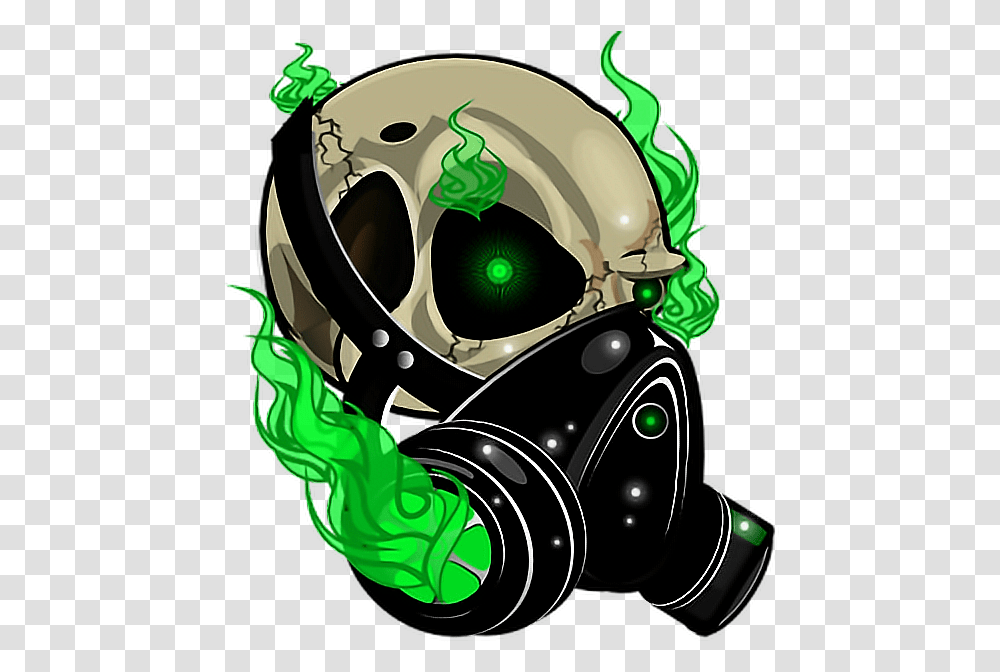 Gasmask Green Gas Mask, Helmet, Floral Design Transparent Png